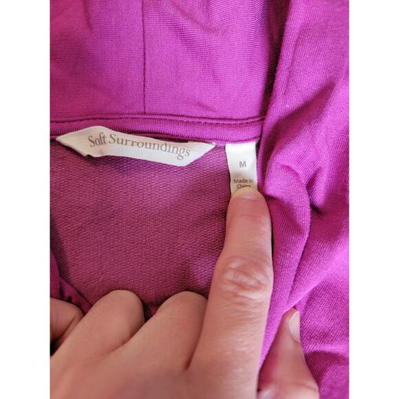 Soft Surroundings Tara‎ Tunic Ribbed Pleated Details Orchid Purple Pink Size M - Picture 2 of 6